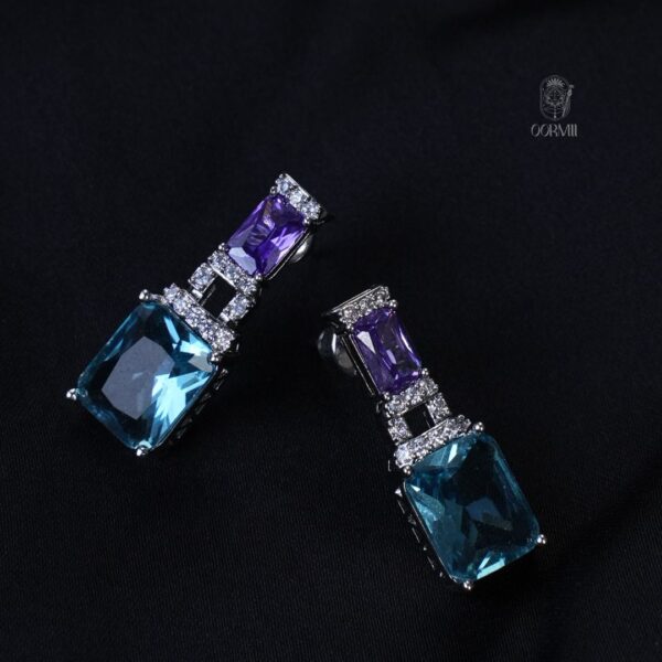 Blue Tron Drop Earrings