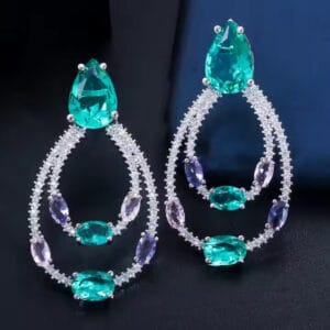 Double circle Drop Earring