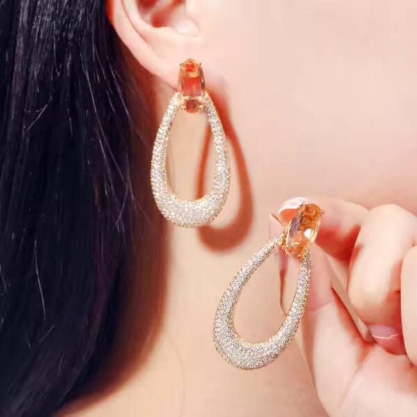 Round drop Earring