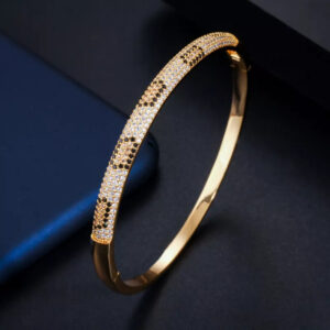 Animal Gold Open-Cuff Bangle