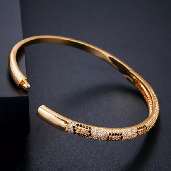 Animal Gold Open-Cuff Bangle