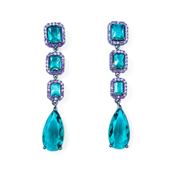 Green Crystal drop earring