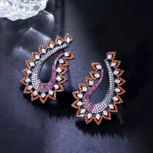 Peacock Drop Earrings