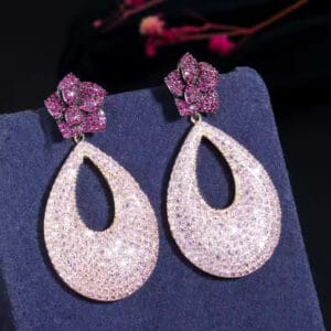 Rose Flower Drop Earring