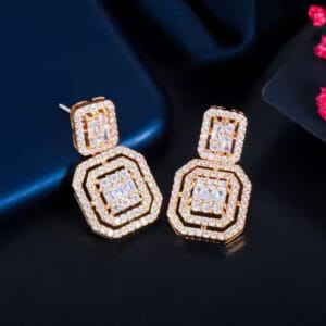 Square Pendant Drop Earrings