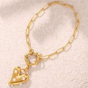 Heart Pearl Bracelet