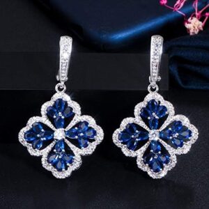 Frozen Bloom Blue Earrings