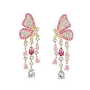 Butterfly Veil Pink Earrings