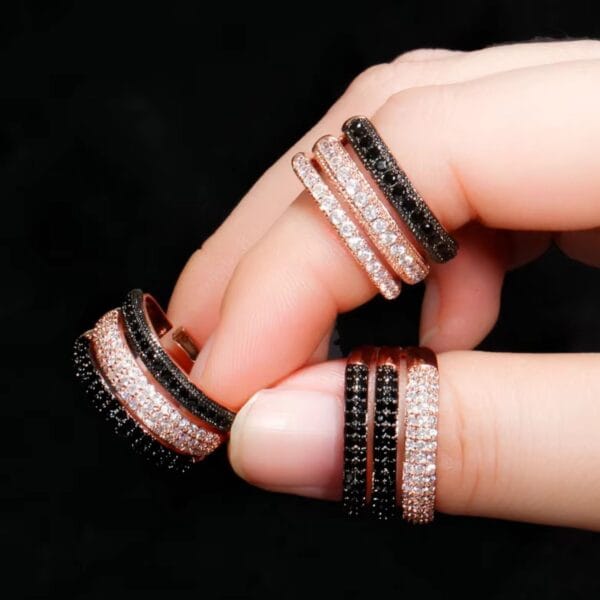 Midnight Spark Trio Ring